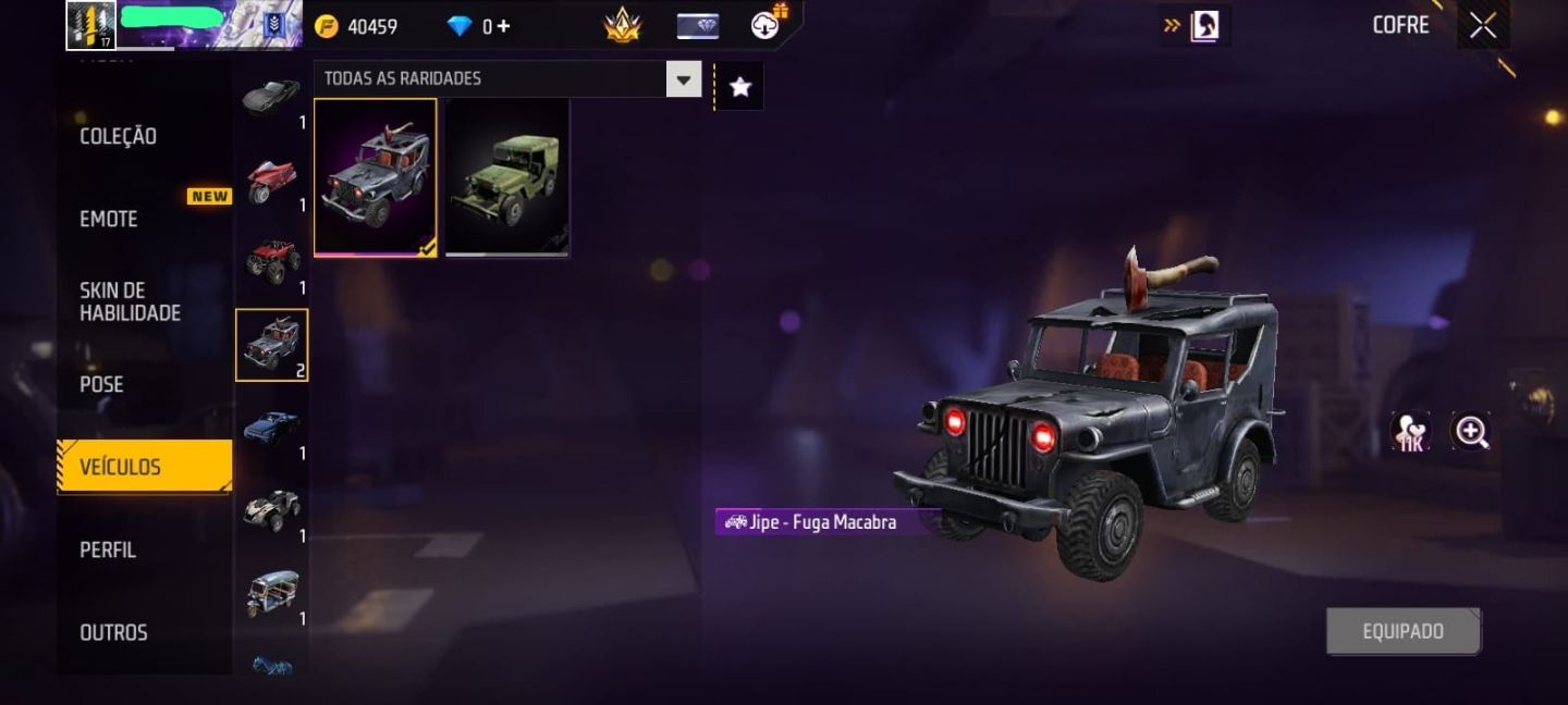 CONTA FF COMPLETA NV 17 - CONJUNTO SOMBRA DA NOITE + FOICE ECLIPSE LUNAR