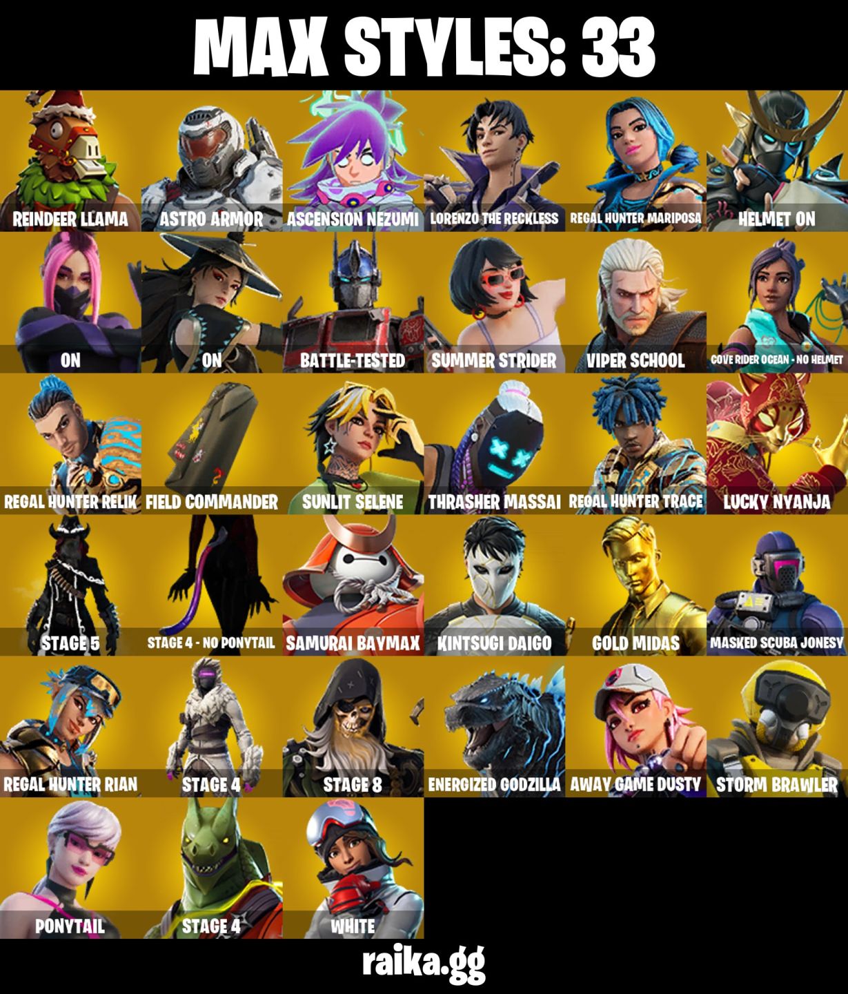 113 Skins - Gold midas, rogue agent, haze, lynx, carbide (E-mail alterável)
