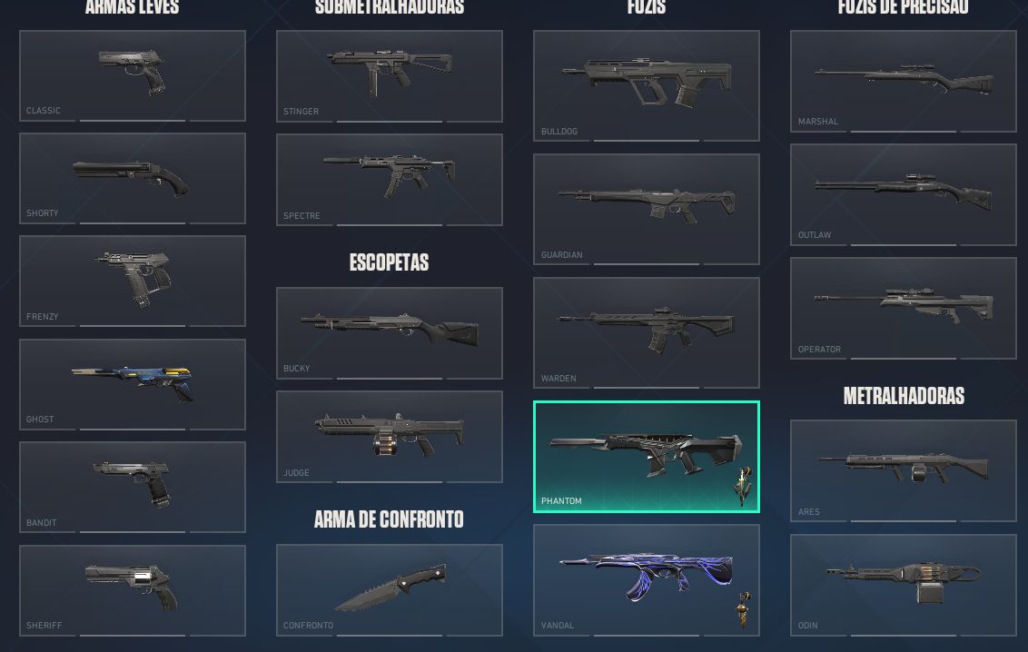 Conta valorant smurf com skins phantom pinaculo