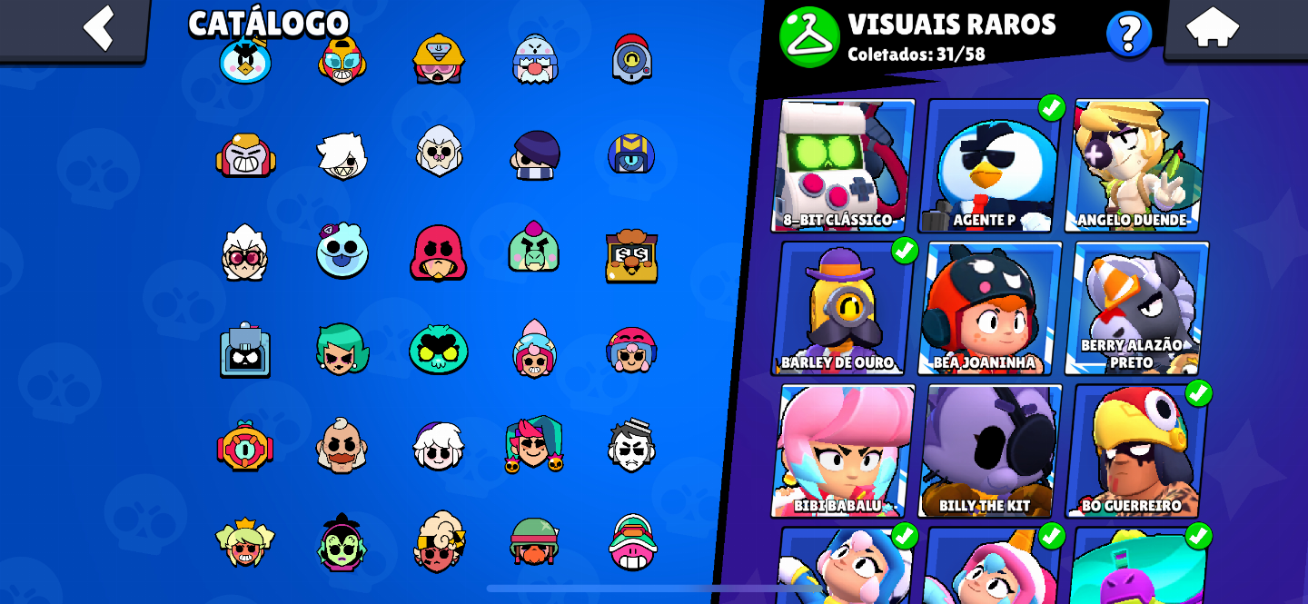(Aceito oferta) Conta de braw stars 71/95 com as melhores skins e o melhor preço