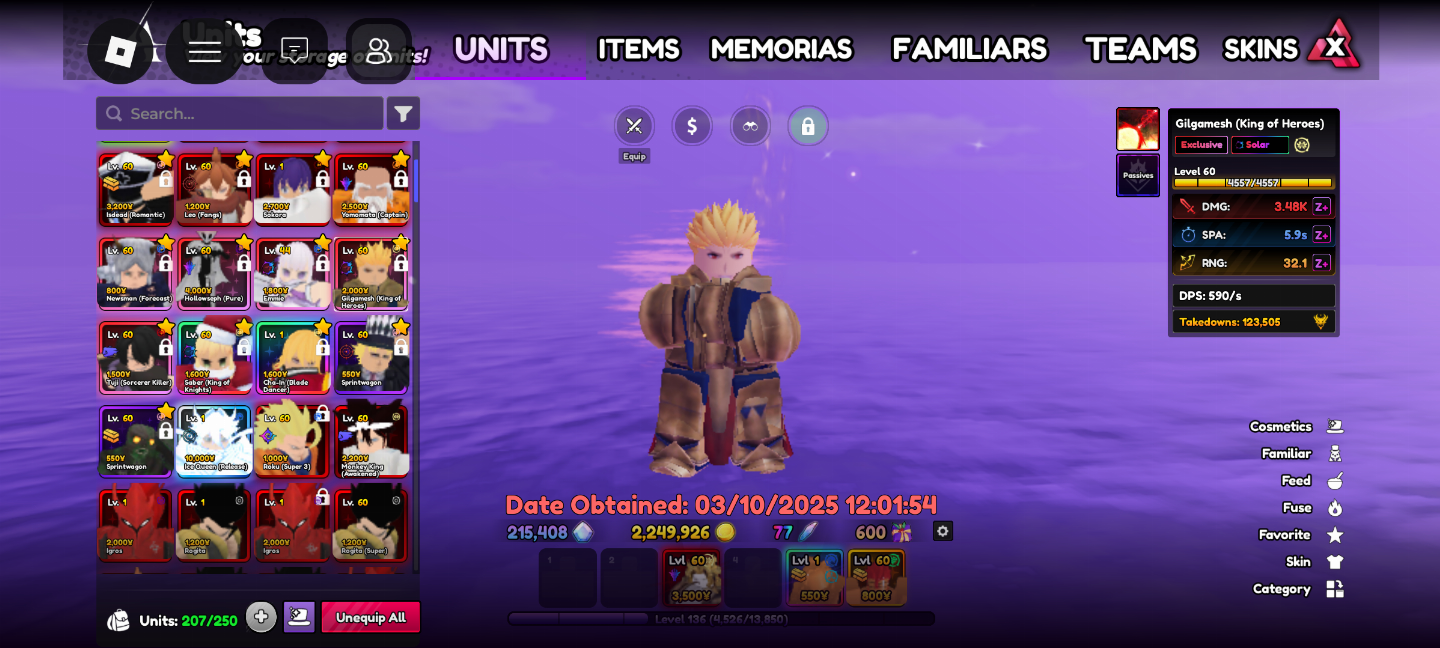 Units Anime Vanguards