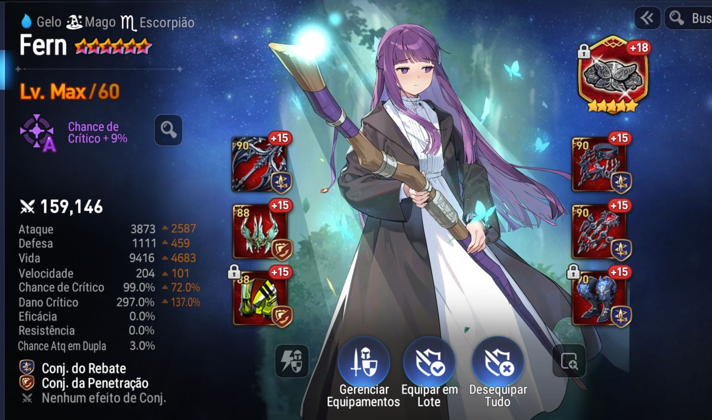 Conta Epic Seven server Global mid game