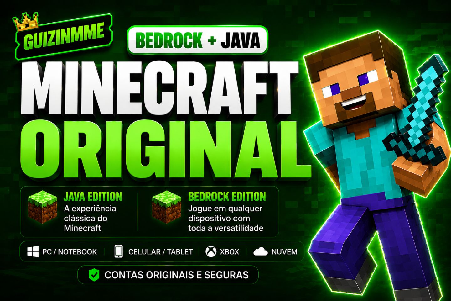 MINECRAFT ORIGINAL JAVA + BEDROCK | | PROMOÇÃO+BRINDES
