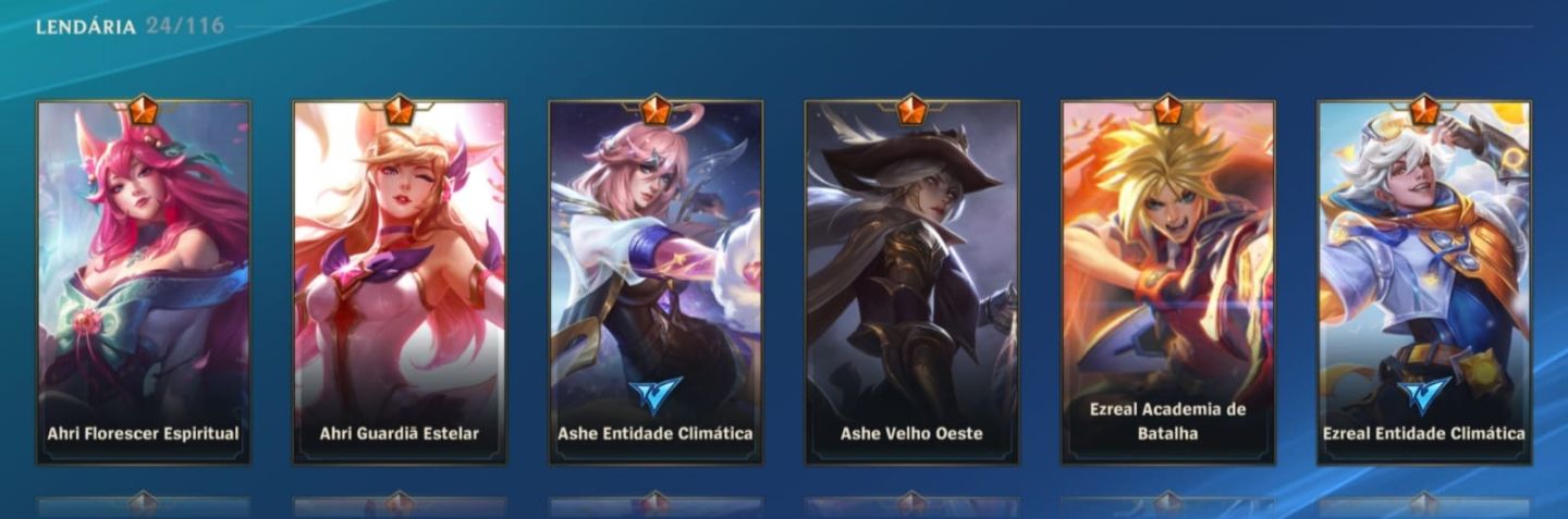 Wild Rift conta - 130+ skins, Full champs e NV300+