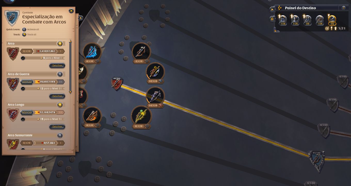 CONTA ALBION ONLINE SPEC EM ARCO E COLETA DE PELEGO T4, MINERIO T4 E FIBRA T4