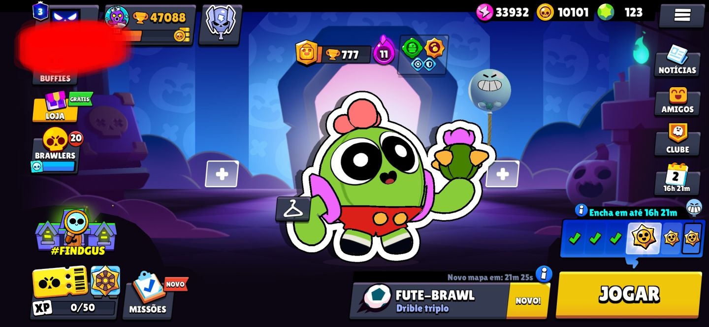 CONTA DE BRAW STARS 47088 Troféus, conta de 2021. (Valor negociável)