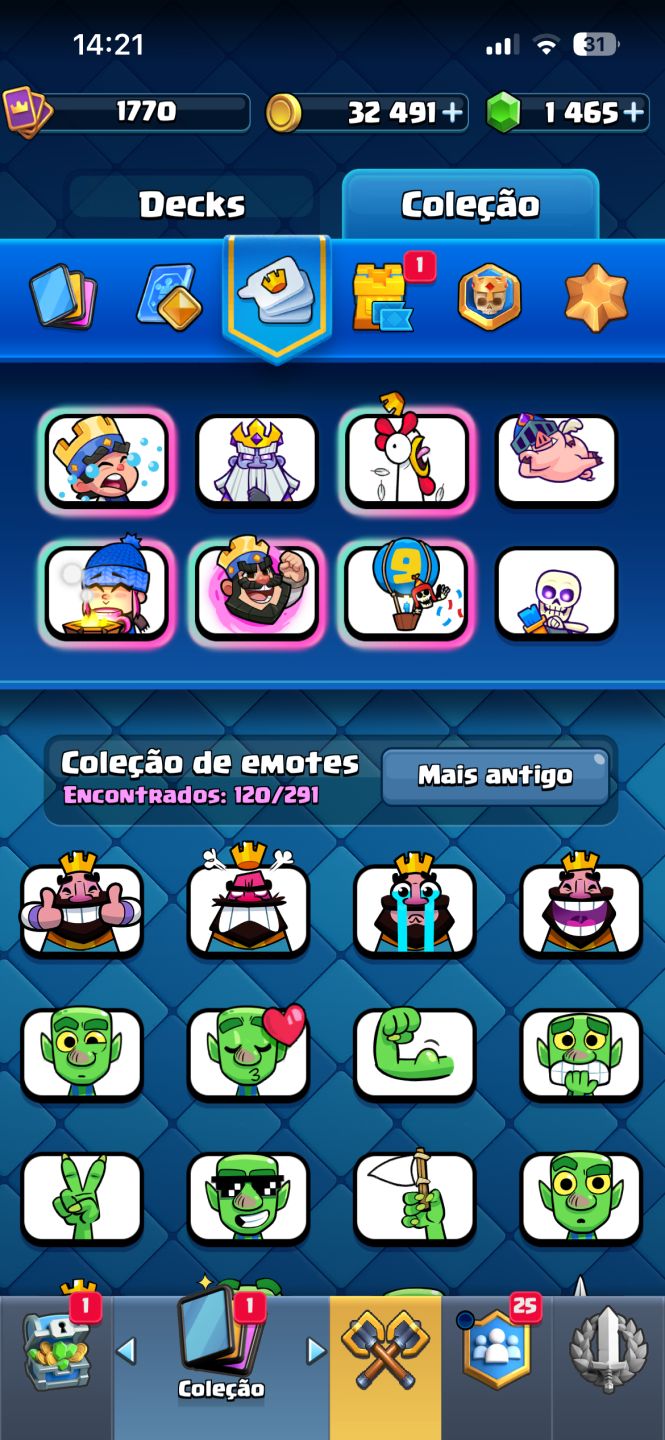 Conta de Brawl Stars e Clash Royale( não separado)