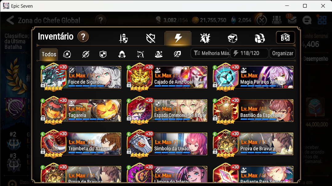 [EPIC SEVEN]CONTA END GAME/36ML5/FRIEREN+RE ZERO+SLIME+FULLMETAL+AESPA COMPLETOS