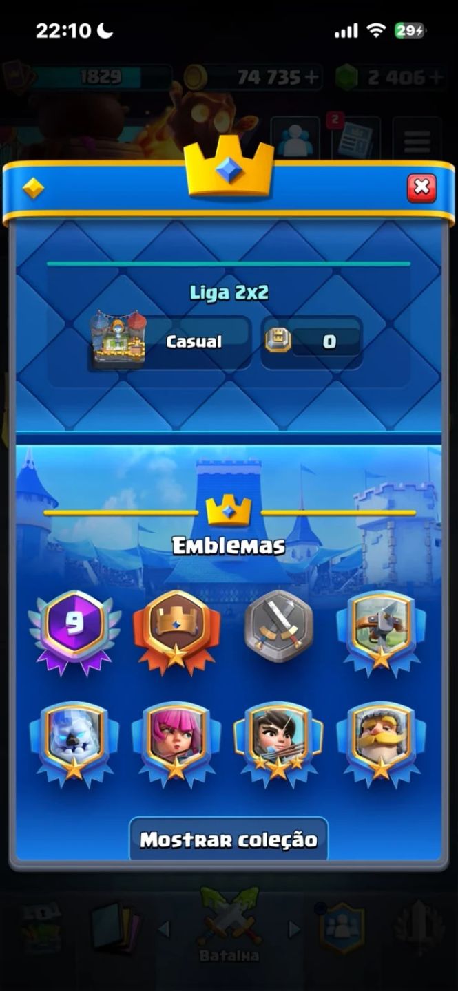 CONTA COM 14K DE TROFEUS + 122 CARTAS + 2400 GEMAS, 100% SEGURA! SÃO ANOS UPANDO