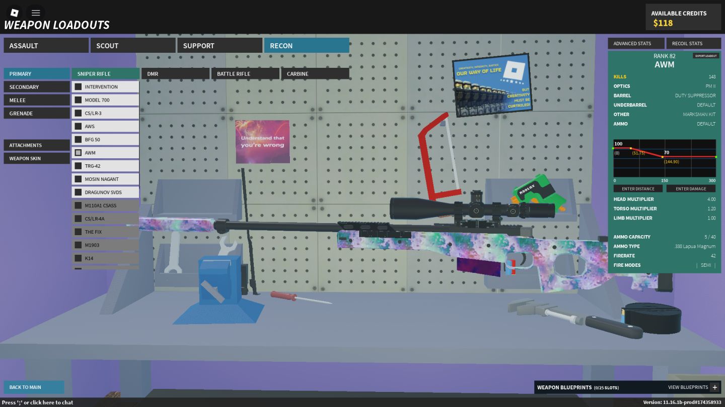 CONTA DE PHANTOM FORCES LVL 116 COM C7A2 E MAIS PREBUYS!