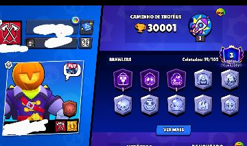 Conta de brawl 30k com skins muito raras