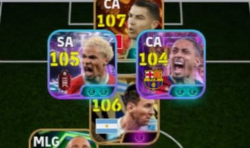 CONTA EFOOTBALL RARA! EKITIKE + CR7 BUGADO + RAPHINHA + MESSI 106 E+++!