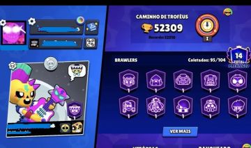 CONTA DE BRAWL STARS RARA MUITO UPADA