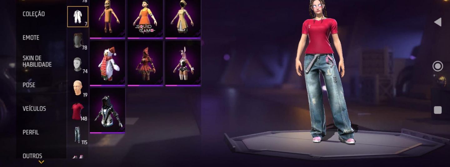 Conta free fire+ 6 anos