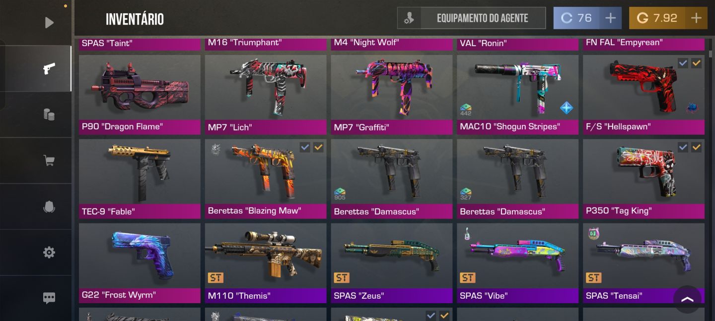 Conta Standoff 2 | Butterfly Legacy + Karambit Nebula | AKR Treasure Hunter, etc