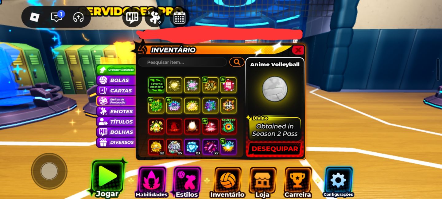 Contas de volleyball legends ultras/secretos