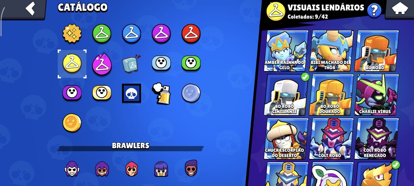 CONTA BRAWL STARS ANTIGA (2019) 96/100 BRAWLERS