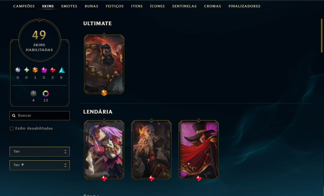 Conta Diamante 3 56 lp 60% de winrate League of Legends