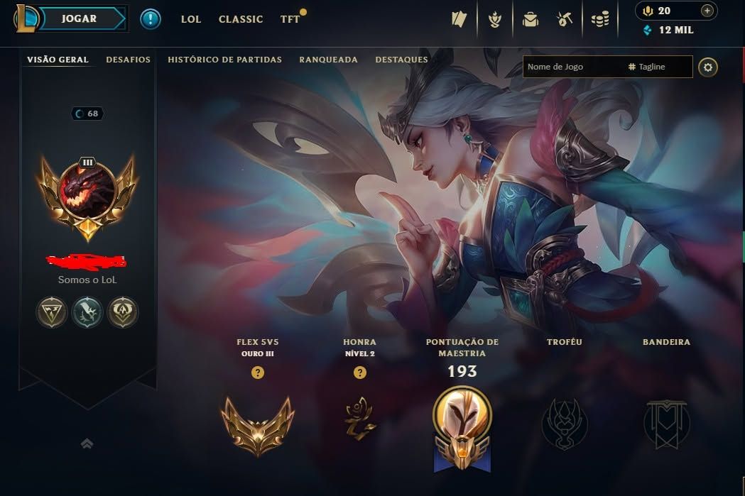 CONTA LEAGUE OF LEGENDS - PRATA II / OURO 4 59 Skins habilitadas, incluindo opç