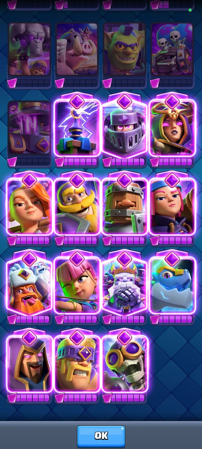 Conta de clash Royale gemada no preço/ com vários itens raros