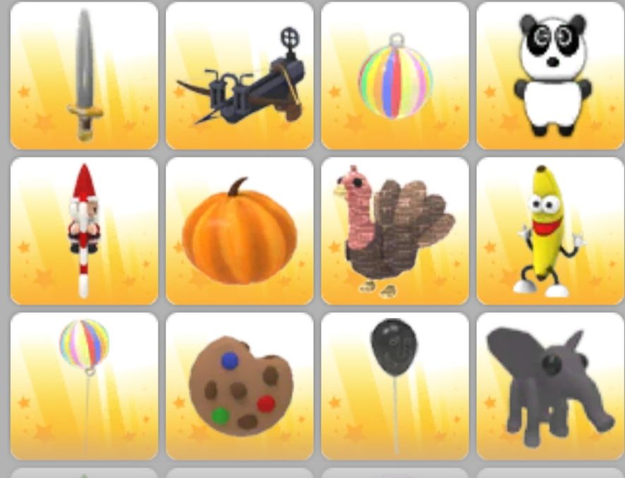Itens, Ovos e Pets Adopt Me Roblox