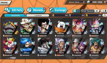 Conta de One Piece Bountry Rush