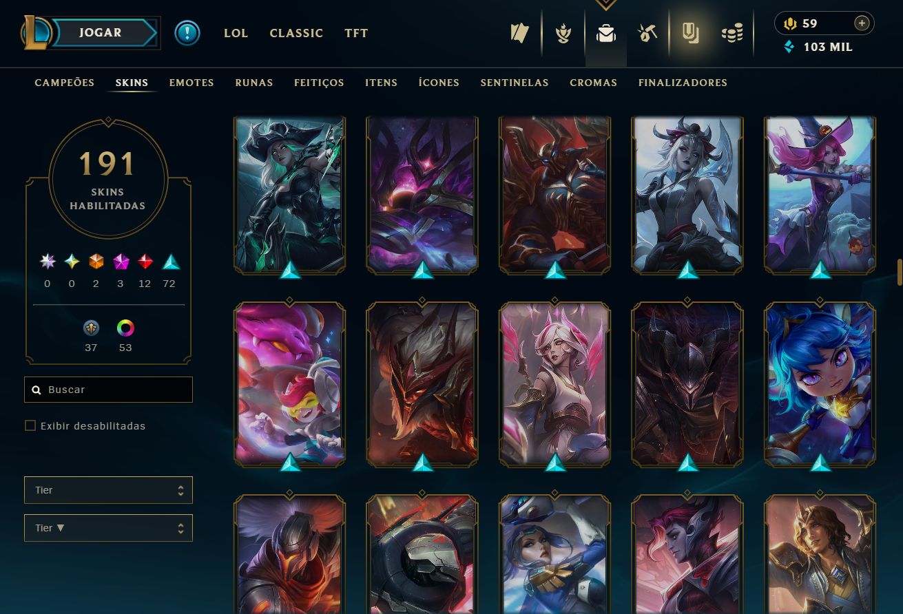 CONTA GOLD IV - 191 SKIN - FULL CHAMP + PREÇO BAIXISSIMO! - 100% SEGURA!