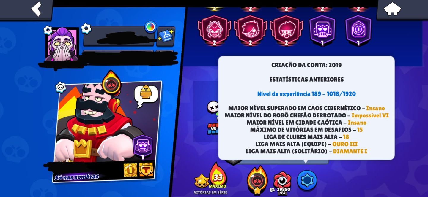 [CONTA RARA DE BRAWL STARS, REI FRANK, COLETTE TRIXIE, COLT AGENTE IMPERIAL]
