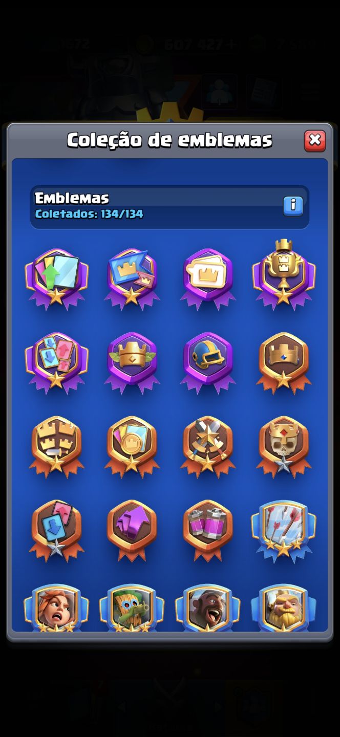 Conta CRL Nível 16 Máx | 7.500 Gemas | Todas as Cartas | Conta Raríssima