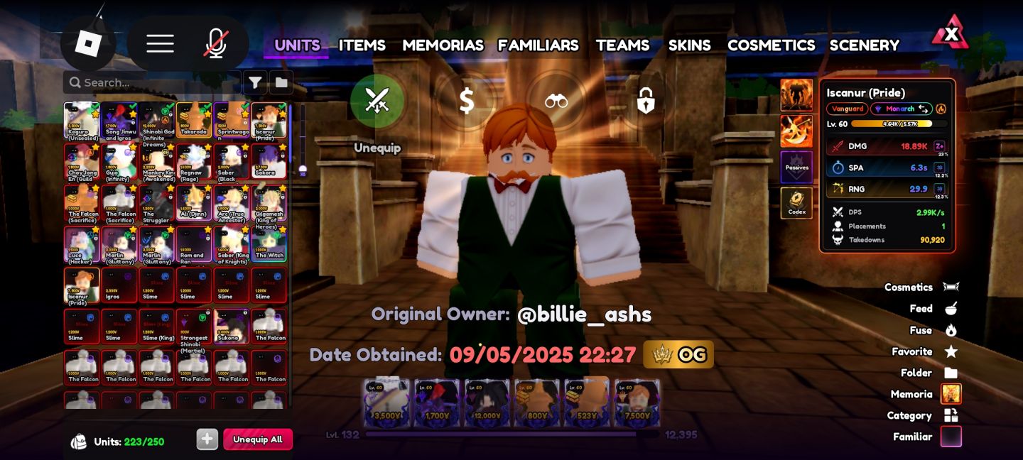 Conta roblox de anime vanguards, anime adventures, all star e outros jogos