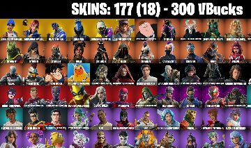 CONTA FORTNITE com Blue Striker|Sultura|Subzero Cryptic|Lina Scorch e 177 SKINS