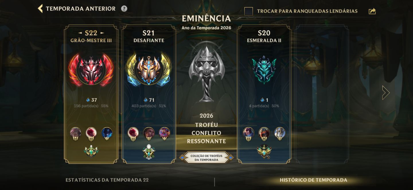 Conta antiga com vários itens e ícones! Rankeds gm em quase tudo, 1 challenger