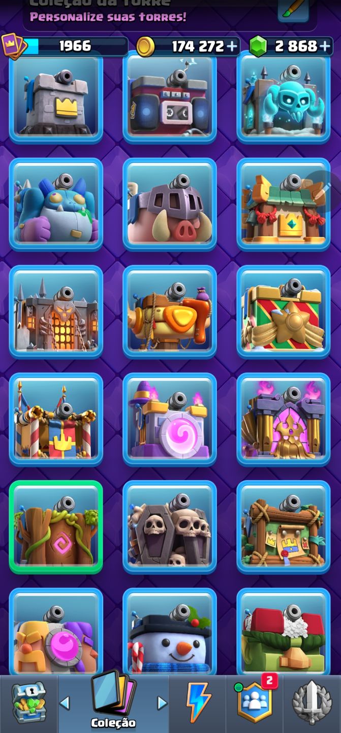 Conta Clash Royale pontuação 1966 - 35evo