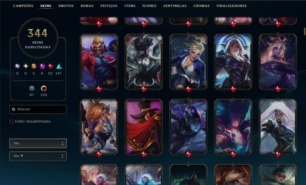CONTA LOL | 344 SKINS | SEASON 2013