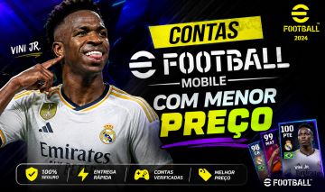 [ANDROID/IOS] CONTAS EFOOTBALL COM 1000 COINS + 10-11 jogadores