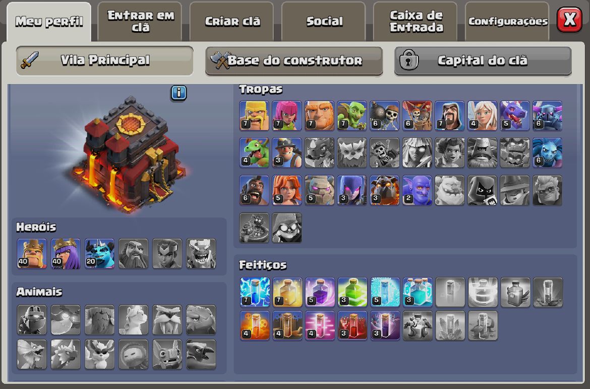 COC CV 10 FULL À VENDA! Conta com Defesas e tropas evoluídas!