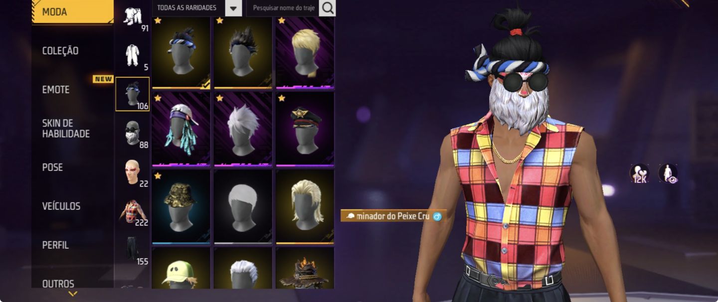 Conta Free Fire Raríssima, Antiga com muito item antigo