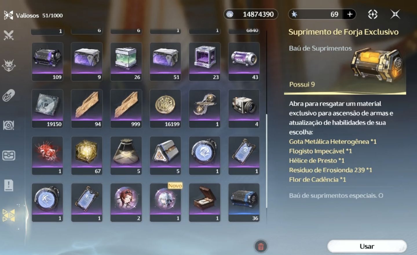 CONTA WUTHERING WAVES - 5 LIMITADOS E 5 ARMAS ASSINATURA