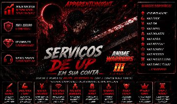 SERVIÇOS DE UP EM SUA CONTA ANIME WARRIORS III (3) | ROBLOX