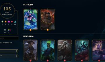 CONTA LOL COM 105 SKINS QUASE FULL CHAMP UNRANKED NIVEL 556
