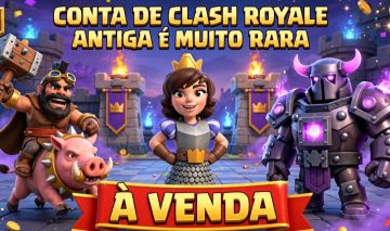 CONTA DE CLASH ROYALE RARA E ANTIGA | EMBLEMA DE 6ANOS