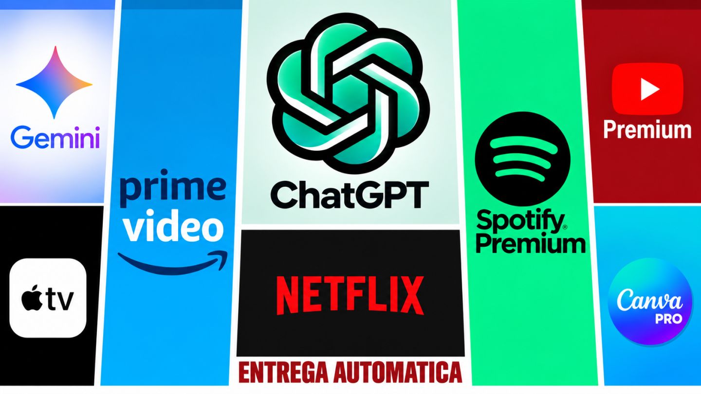 NETFLIX | CHATGPT | PRIME | YOUTUBE | CRUNCHYROLL | CAPCUT - ENVIO AUTOMÁTICO