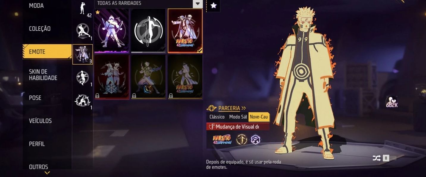Conta de Free Fire com Barbinha e Sombra Roxa