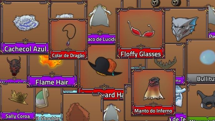 ESPADAS/ FRUTAS/ ACESSÓRIOS/MATERIAIS/ ITENS/ ITEM/ KING LEGACY