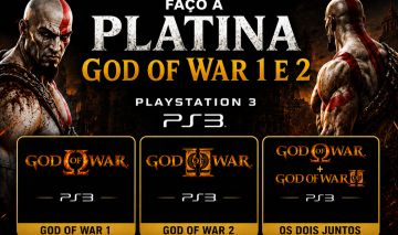 PLATINA GOD OF WAR 1 E 2 PS3 | 100% MANUAL | SEM HACK