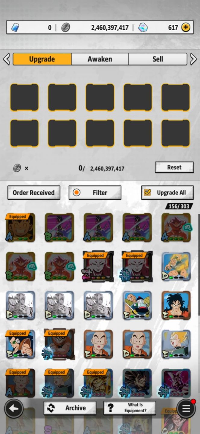 Conta DB legends level 226