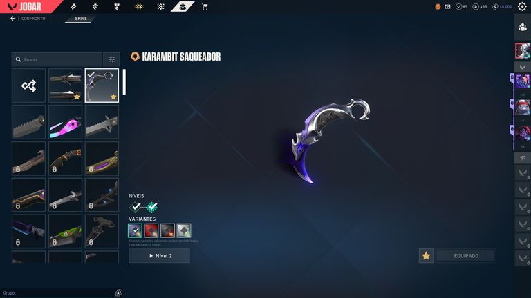 Conta Valorant Elo Plat 2 Cheia de Skins