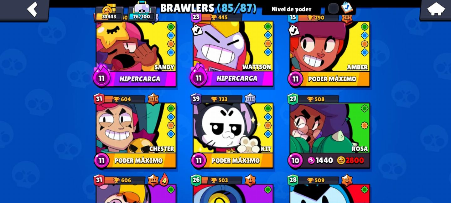 Conta brawl stars 33k muitas skins, OG, com passes