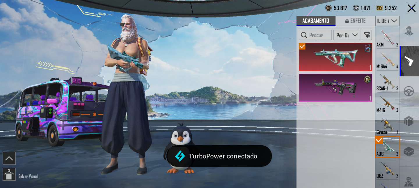 CONTA PUBG MOBILE FULL + SKIN GLACIAL E INFERNAL