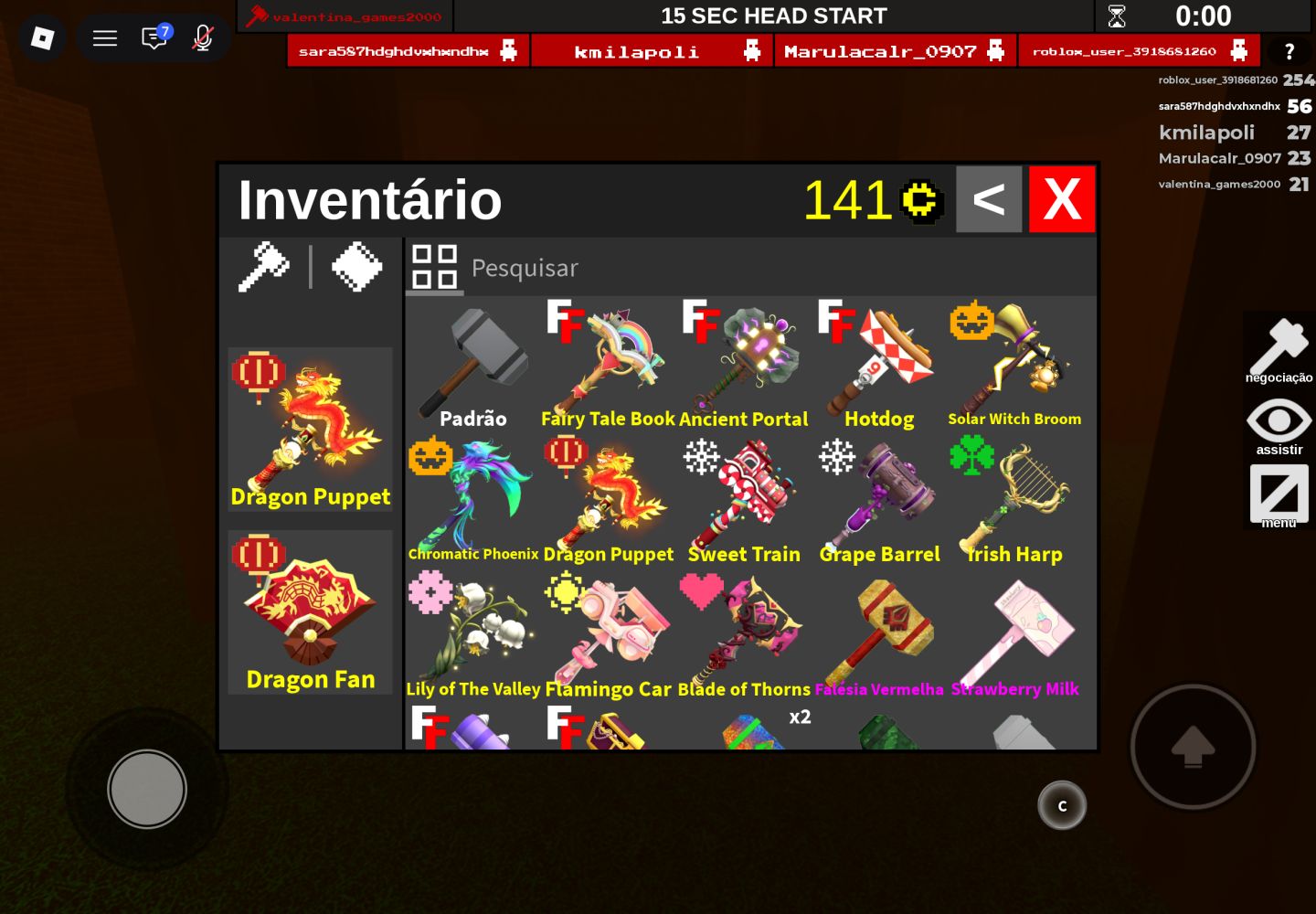 CONTA ROBLOX : conta antiga , skin atual ( galinha ).